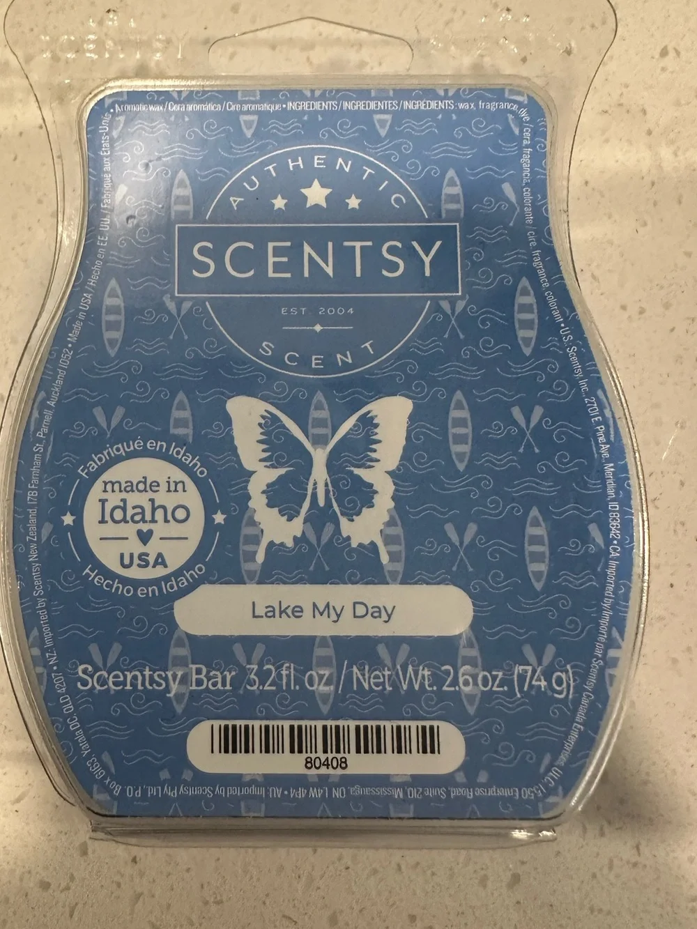 Scentsy Lake My Day Wax Bar - Blue